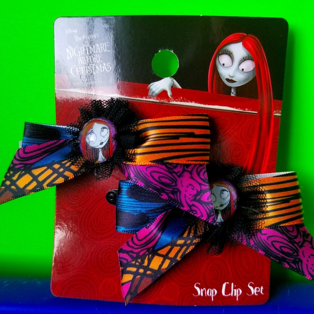 Nightmare before Christmas Sally Bow Clips
